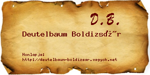 Deutelbaum Boldizsár névjegykártya